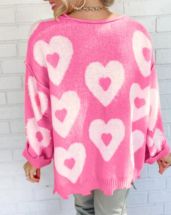 The Lace Boutique Collection - Jo Anne's Heart Sweater Sweater