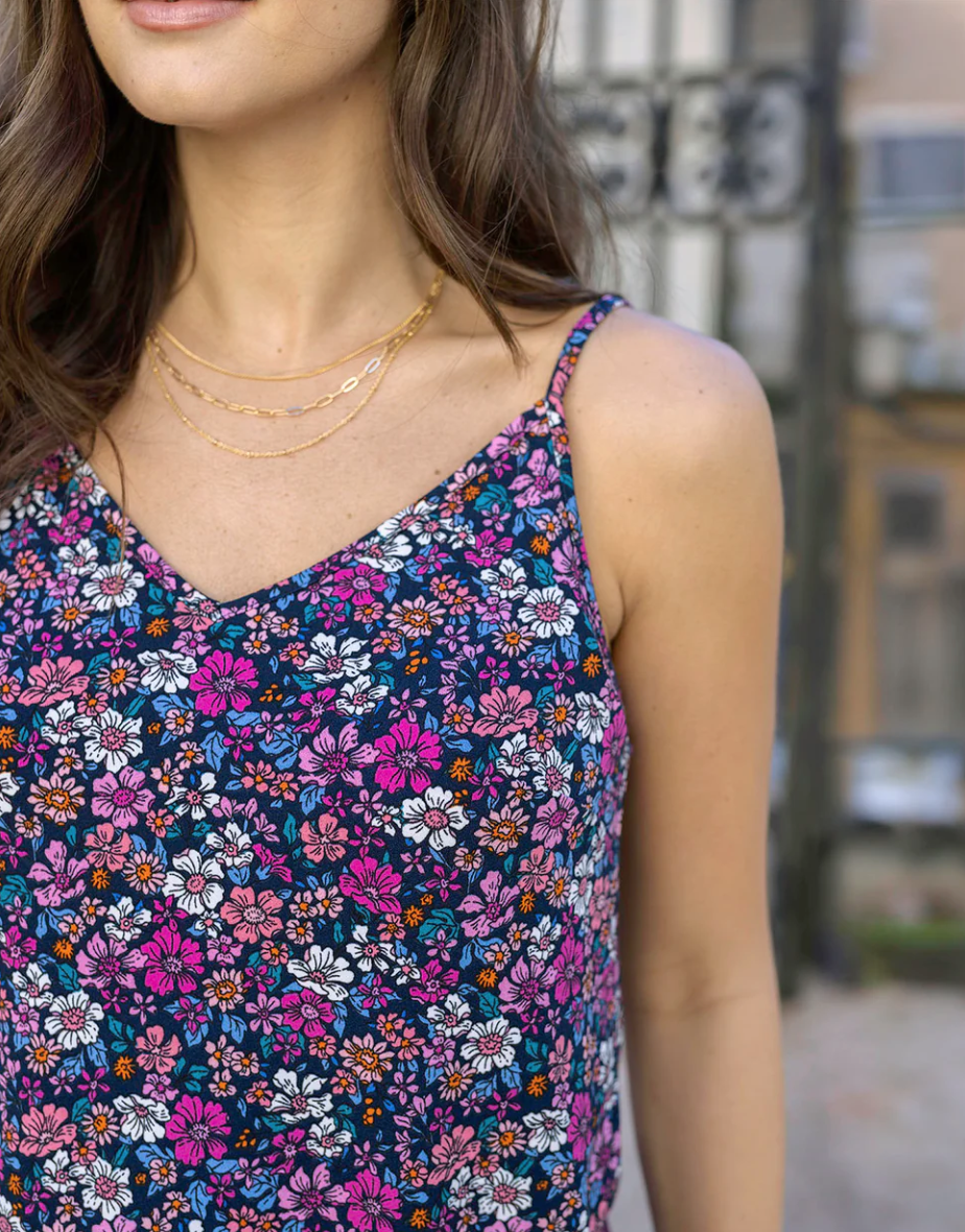 V-neck Cami - Spring Floral – Lace Boutique Fashions